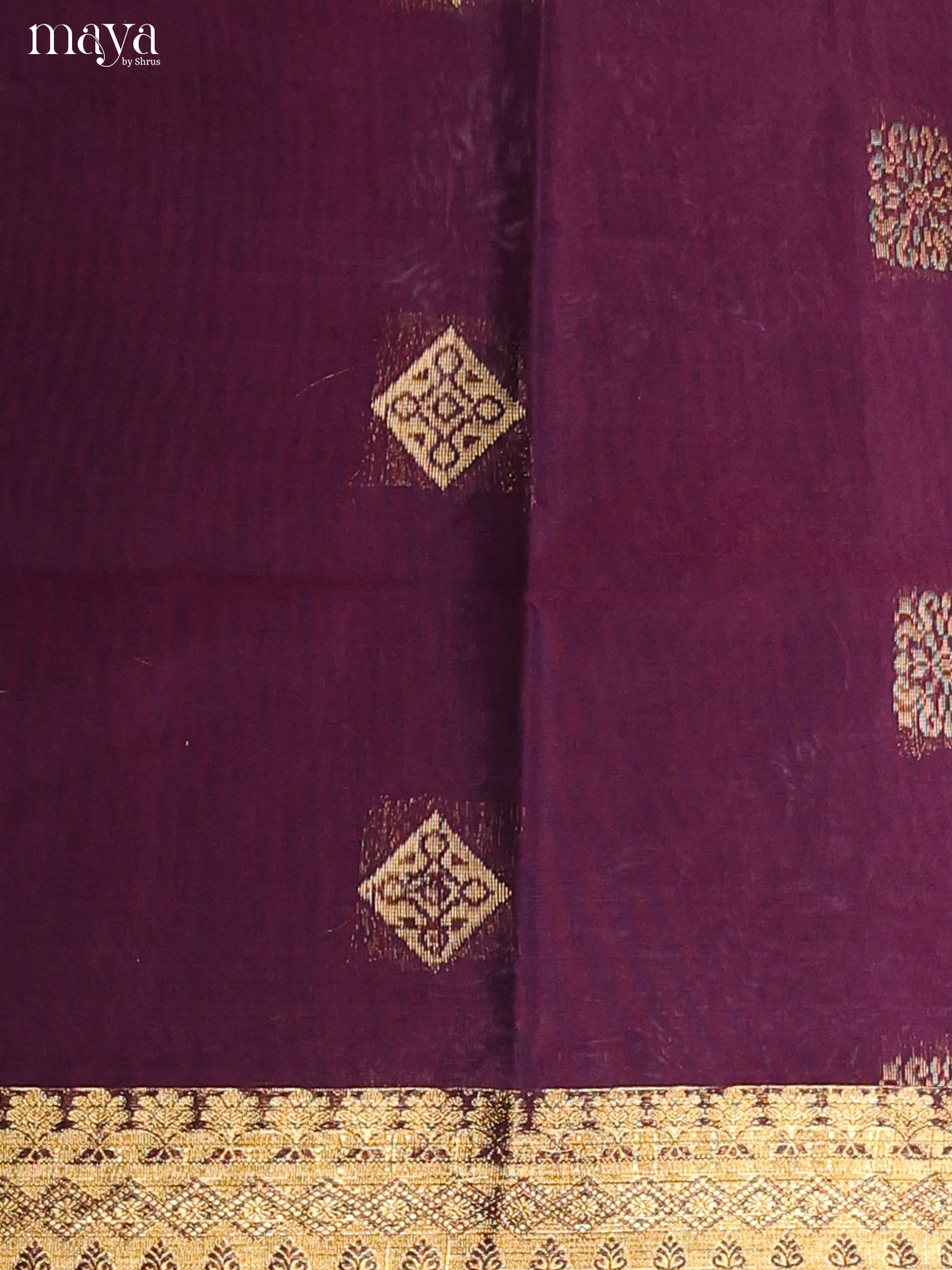 Violet & Red -Semi silkcotton salwar unstitch