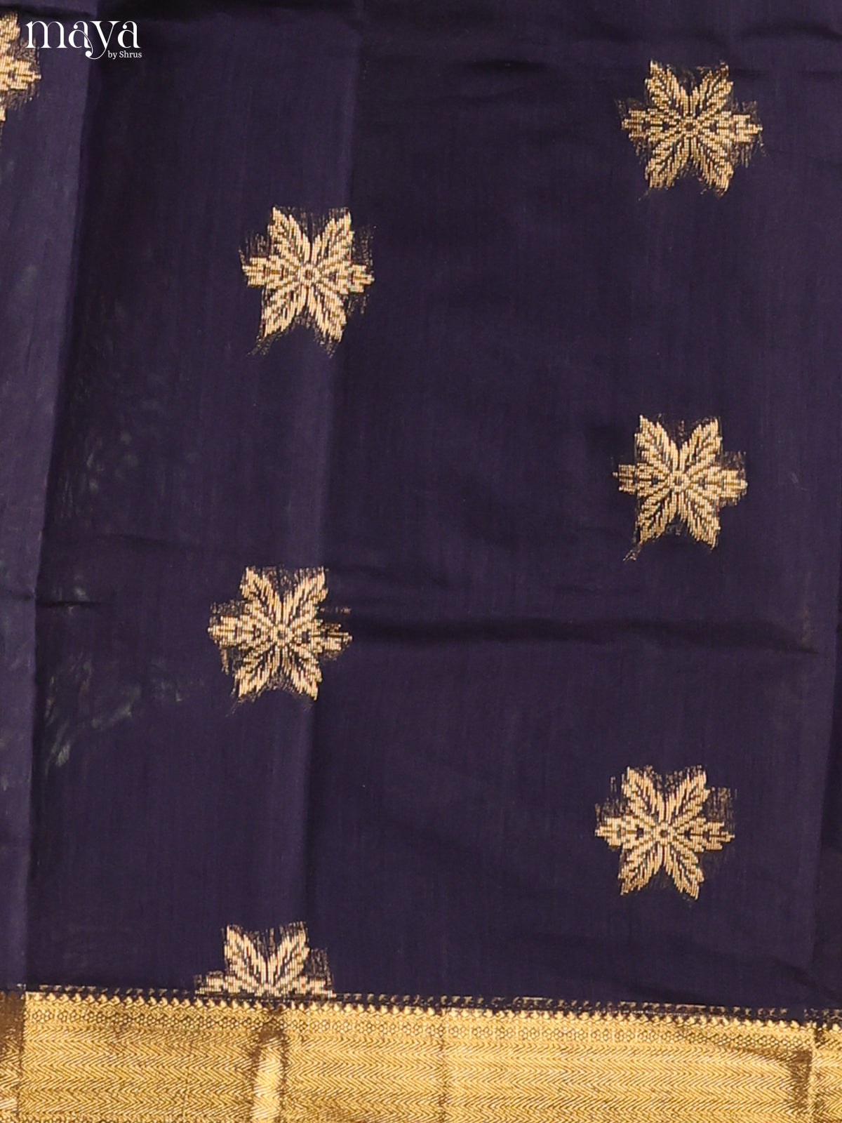 Blue & Maroon -Semi silkcotton salwar unstitch