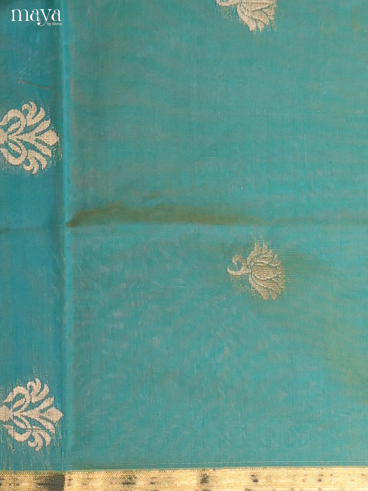 Green & Orange-Semi silkcotton salwar unstitch