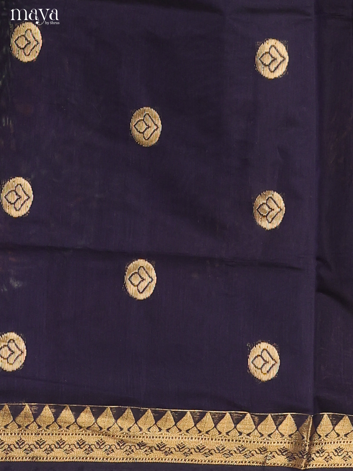 Blue & Maroon-Semi silkcotton salwar unstitch