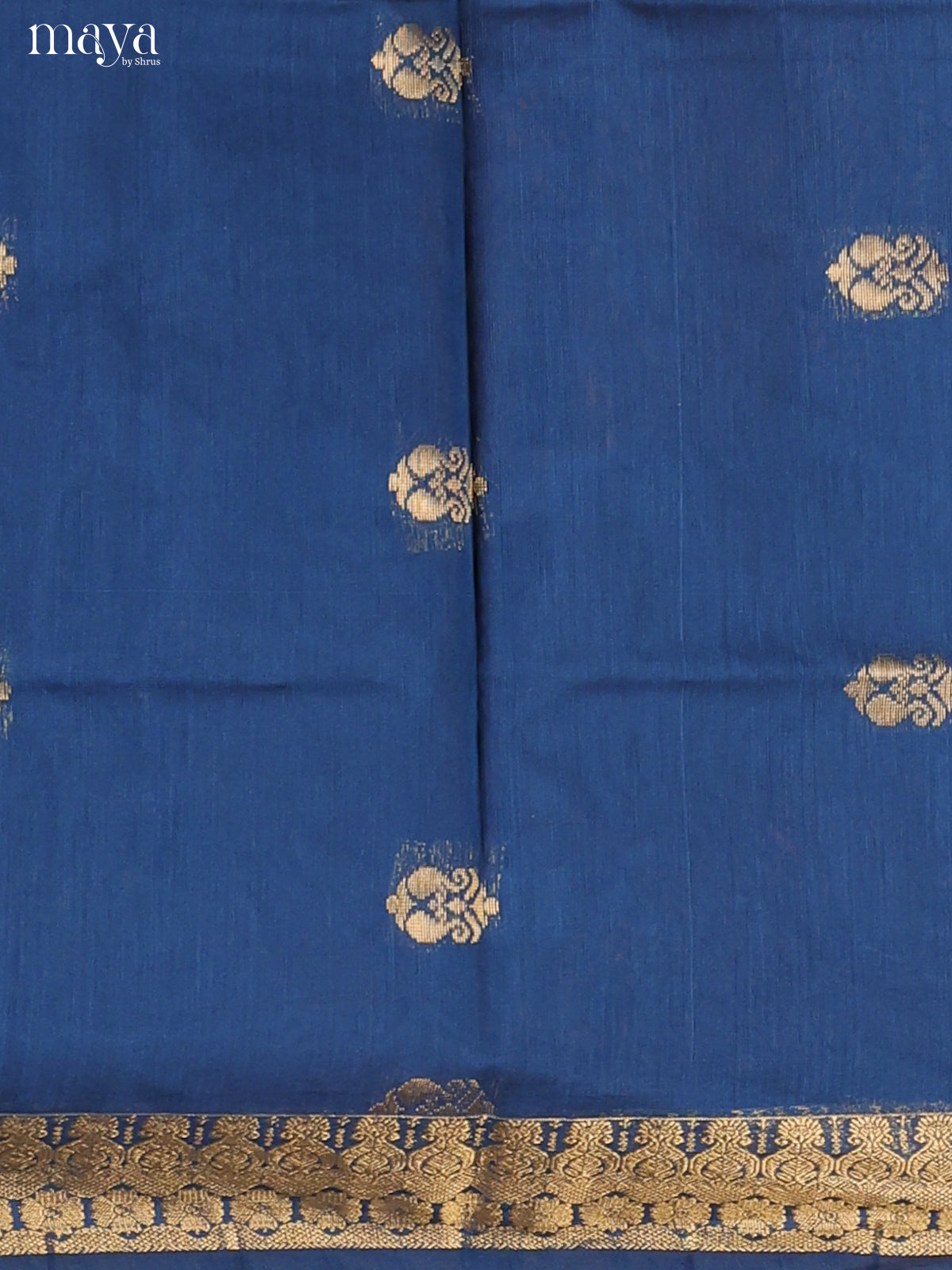 blue & lavender-Semi silkcotton salwar unstitch