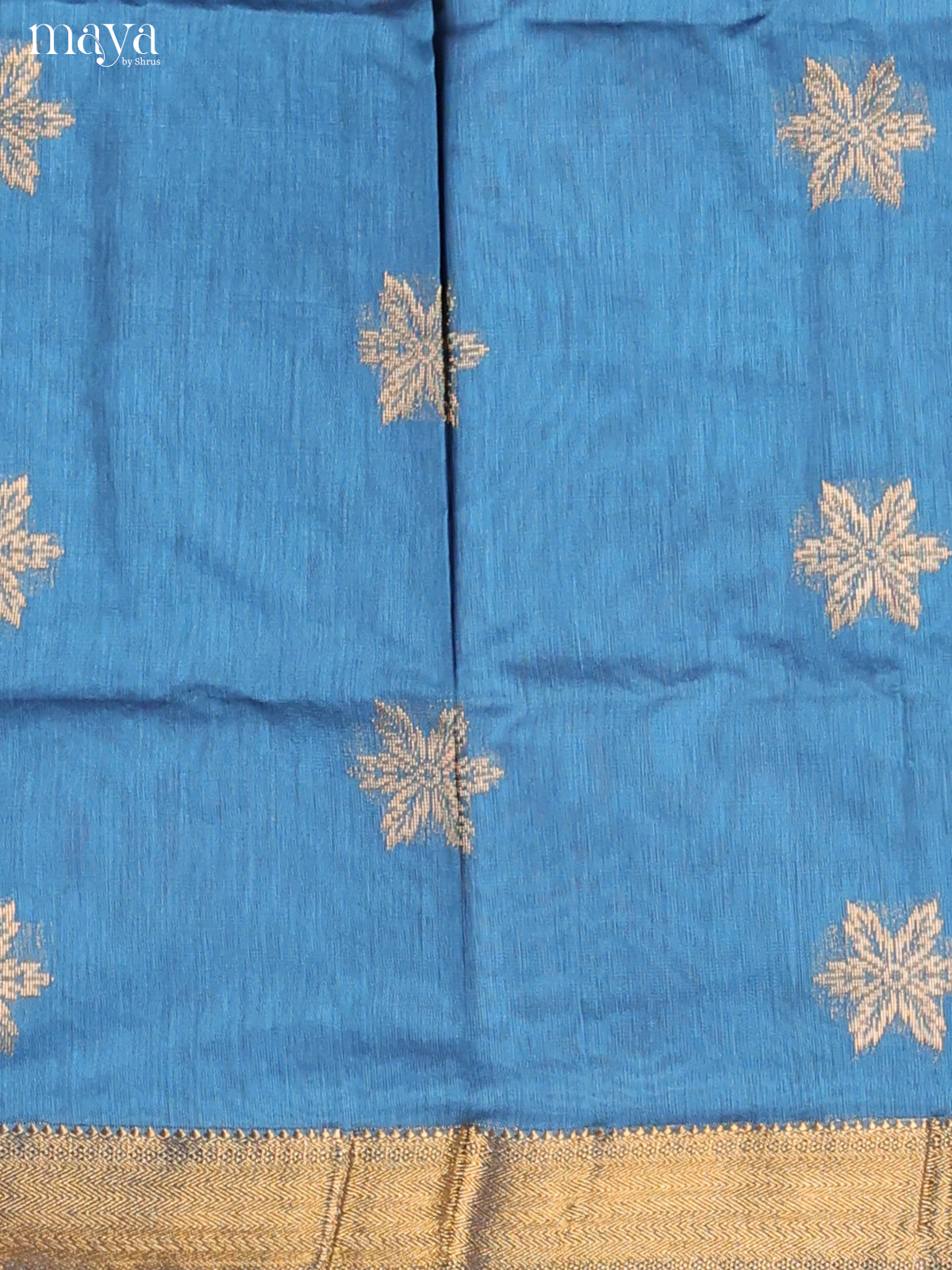 Blue & Maroon-Semi silkcotton salwar unstitch