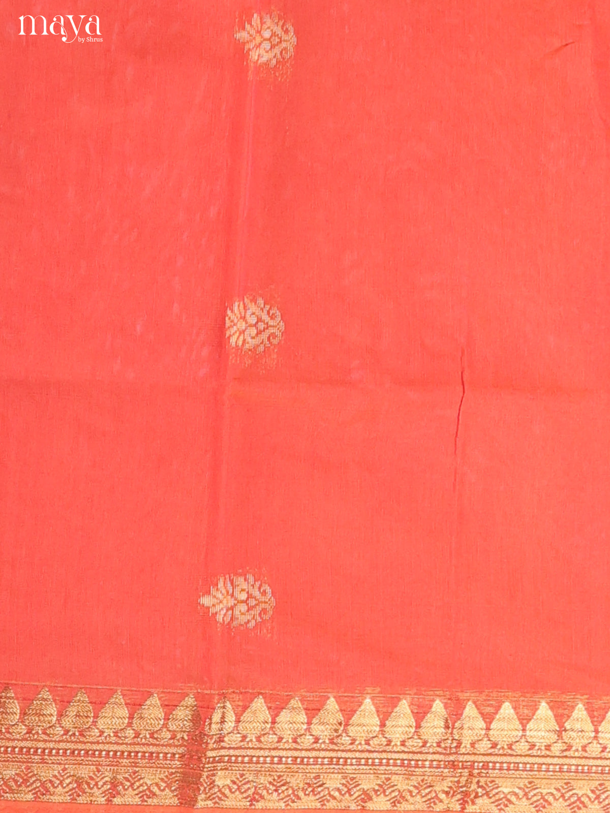 Orange -Semi silkcotton salwar unstitch