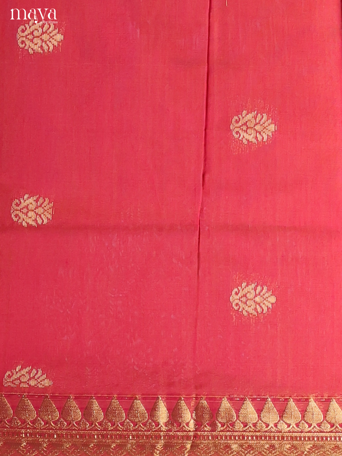Orange-Semi silkcotton salwar unstitch