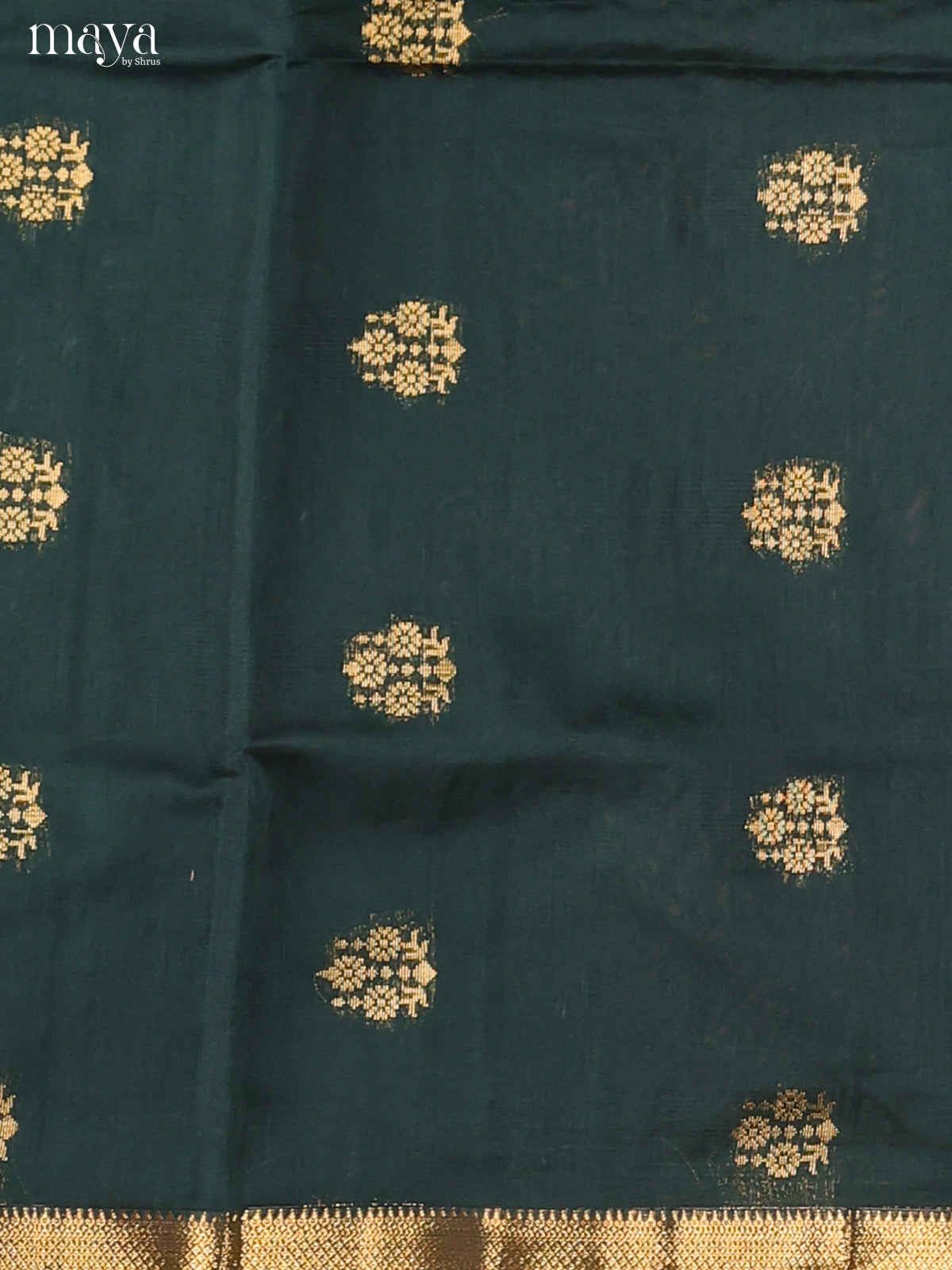 Dark Green -Semi silkcotton salwar unstitch