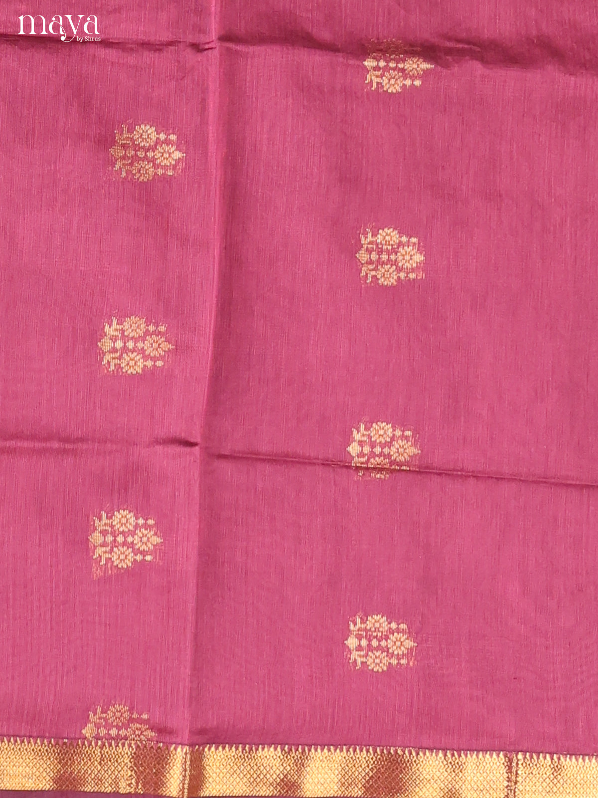 Maroon -Semi silkcotton salwar unstitch