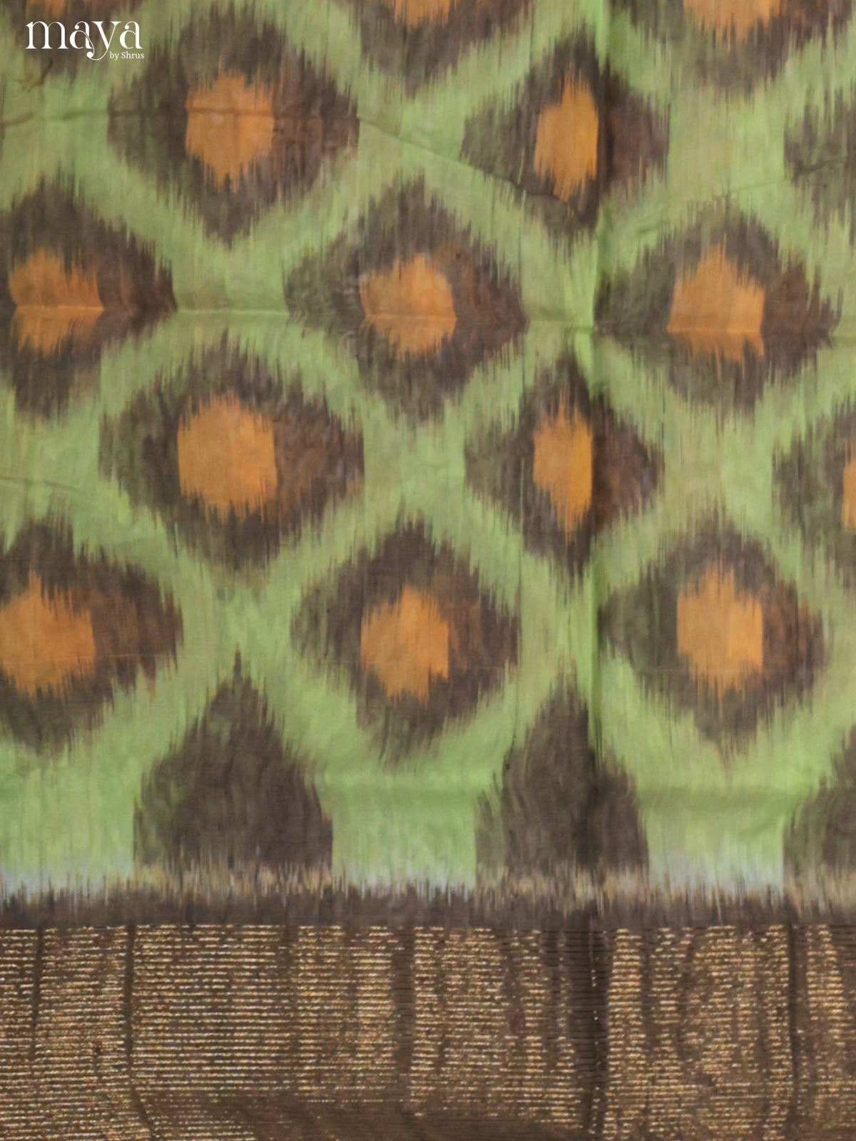 Light Green & grey-Pochampally Salwar Unstitch