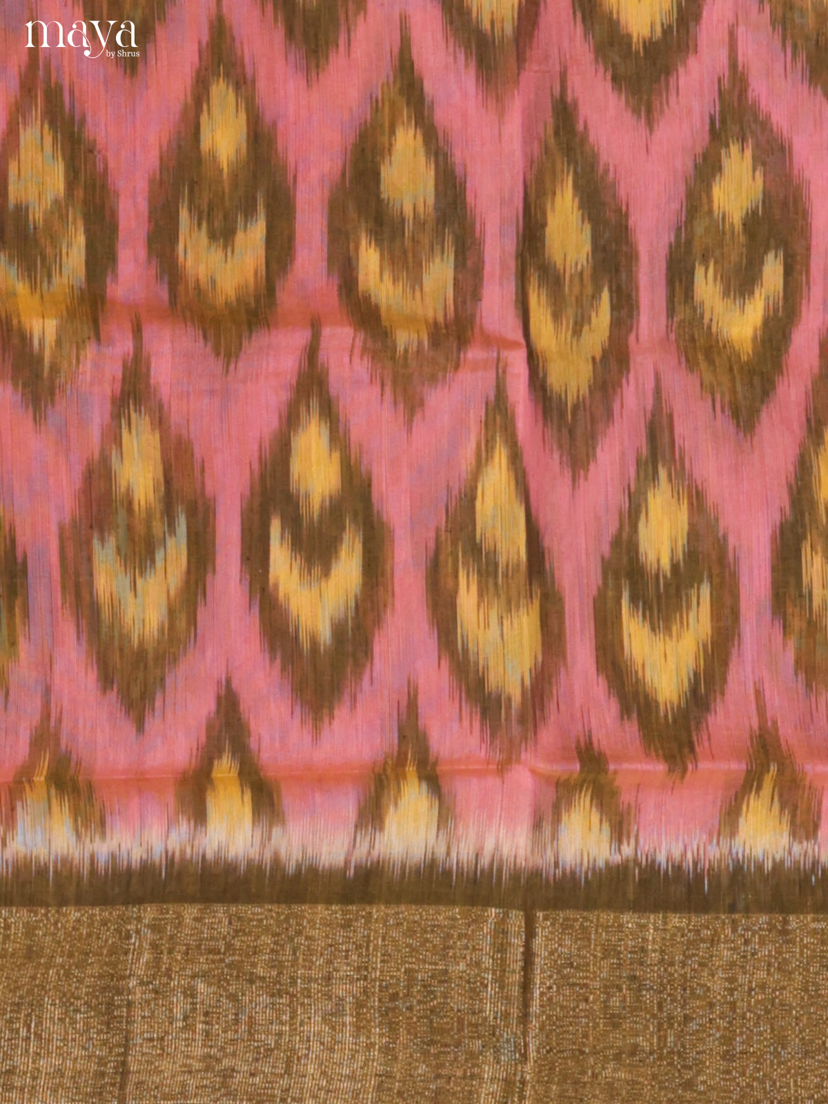 Pink & Green -Pochampally Salwar Unstitch