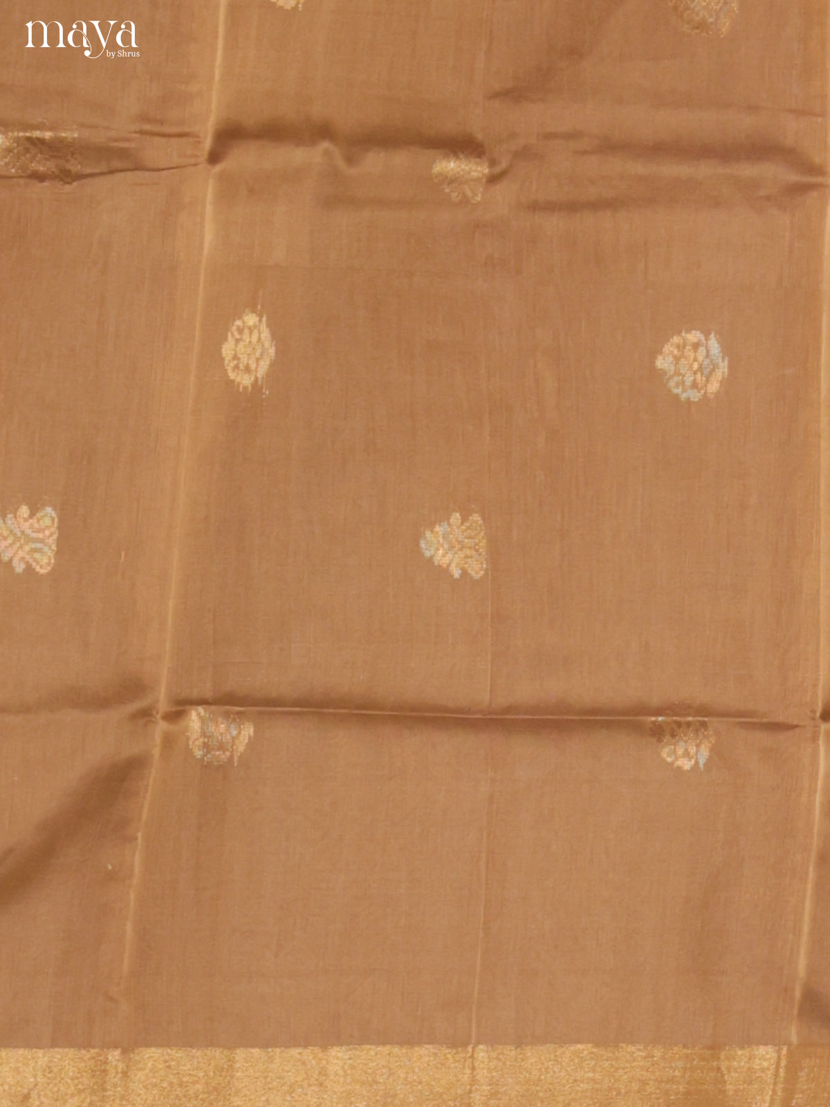 Light brown & Green-Silkcotton salwar Unstitch