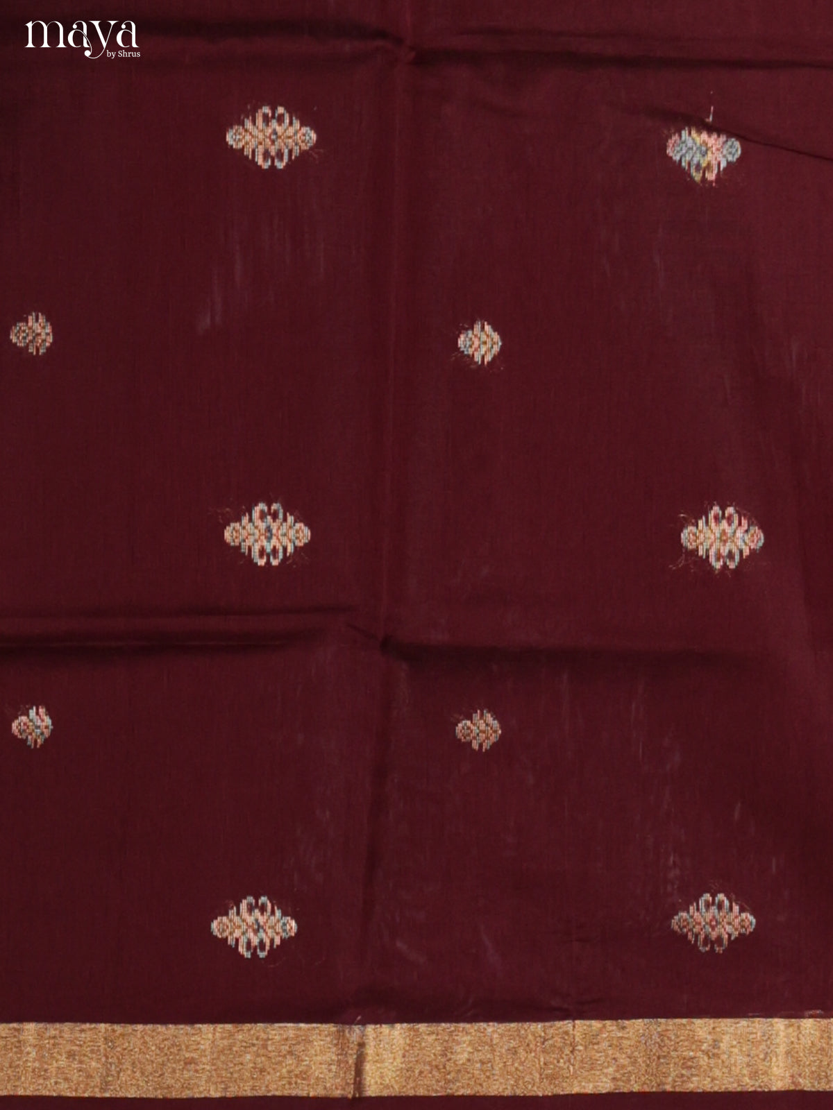 Maroon & Green-Silkcotton salwar Unstitch