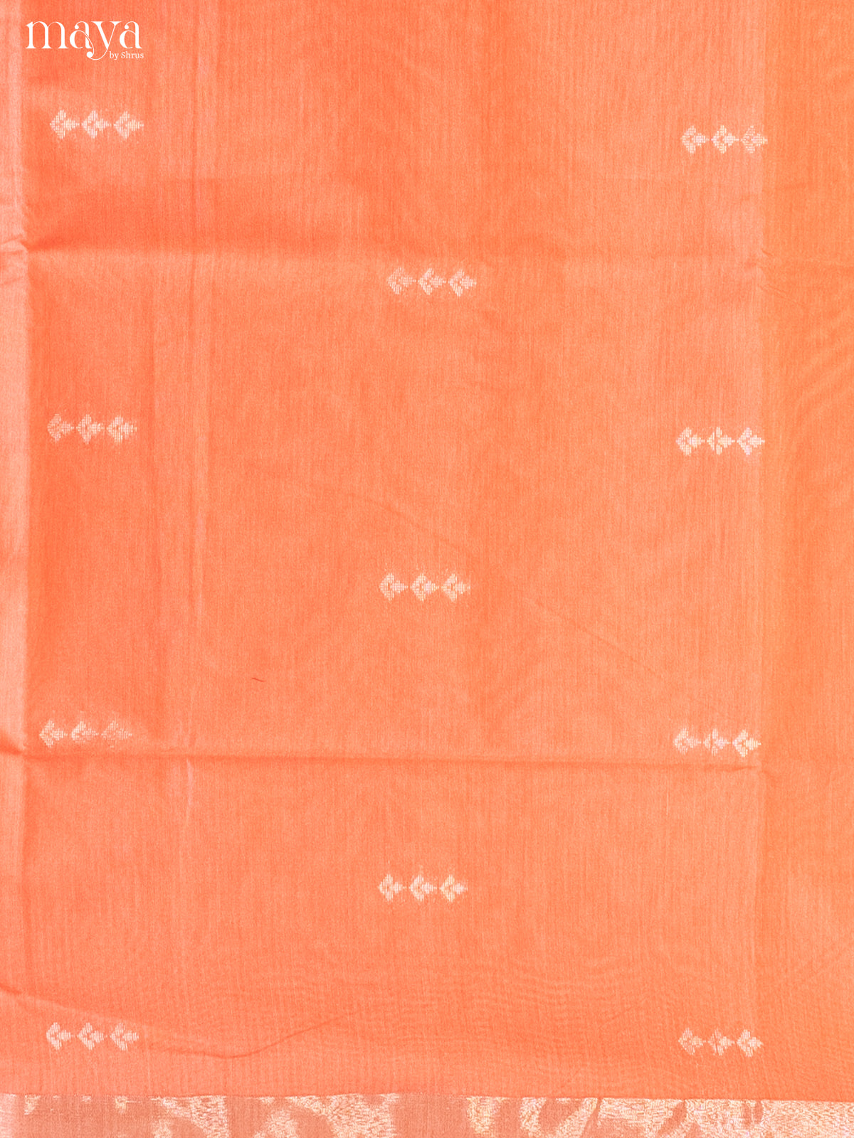 Peachish Pink & Green-Semi silkcotton salwar unstitch