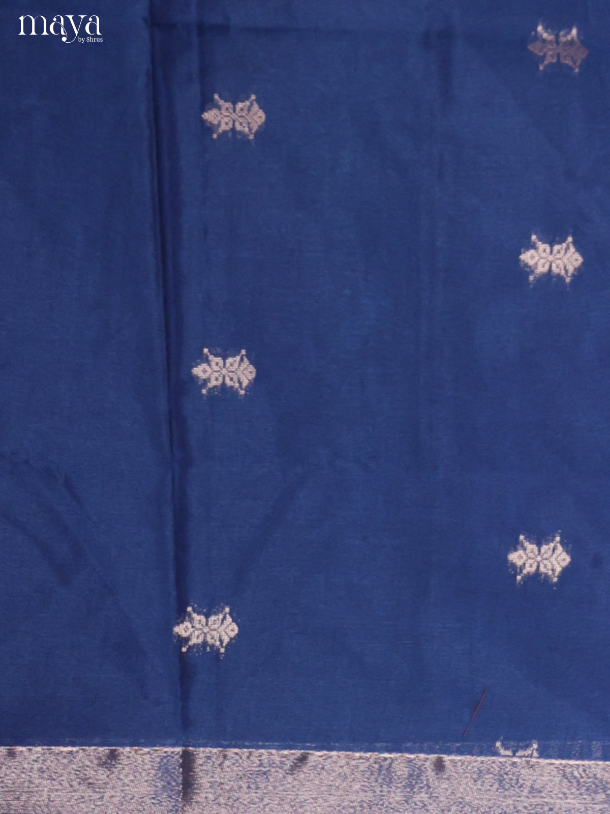 blue & Red-Semi silkcotton salwar unstitch