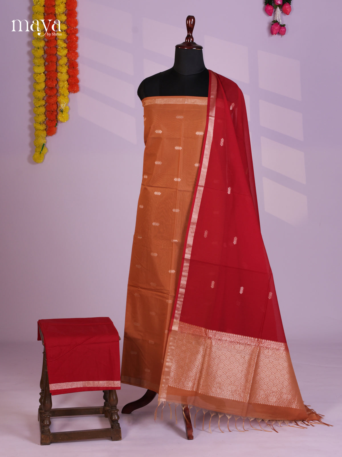 MDL20054-Semi silkcotton salwar unstitch