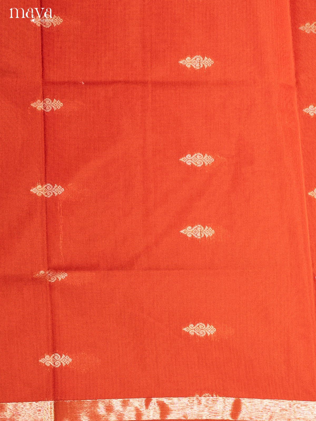 Orange & Blue-Semi silkcotton salwar unstitch