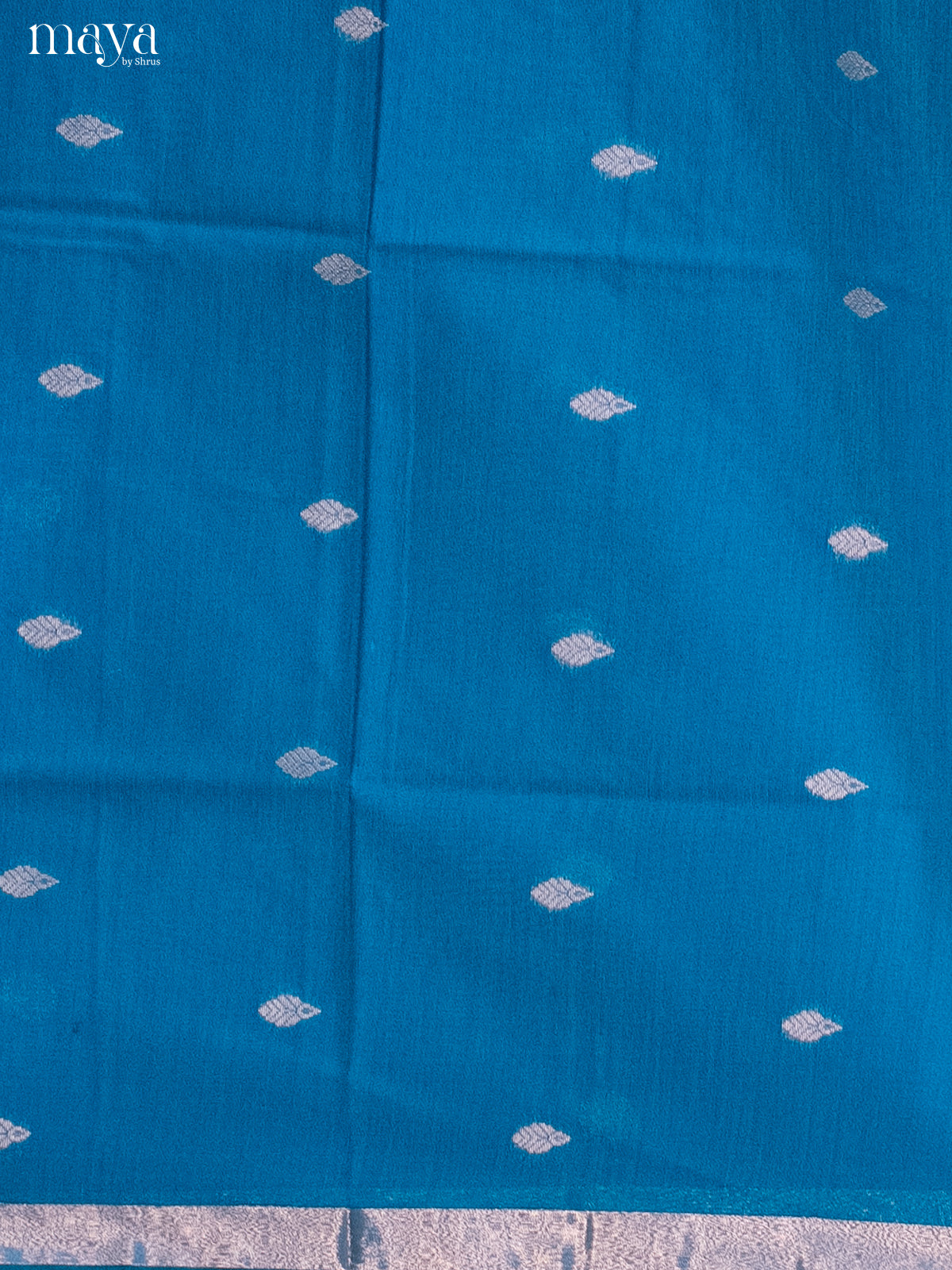 Blue & Maroon-Semi silkcotton salwar unstitch