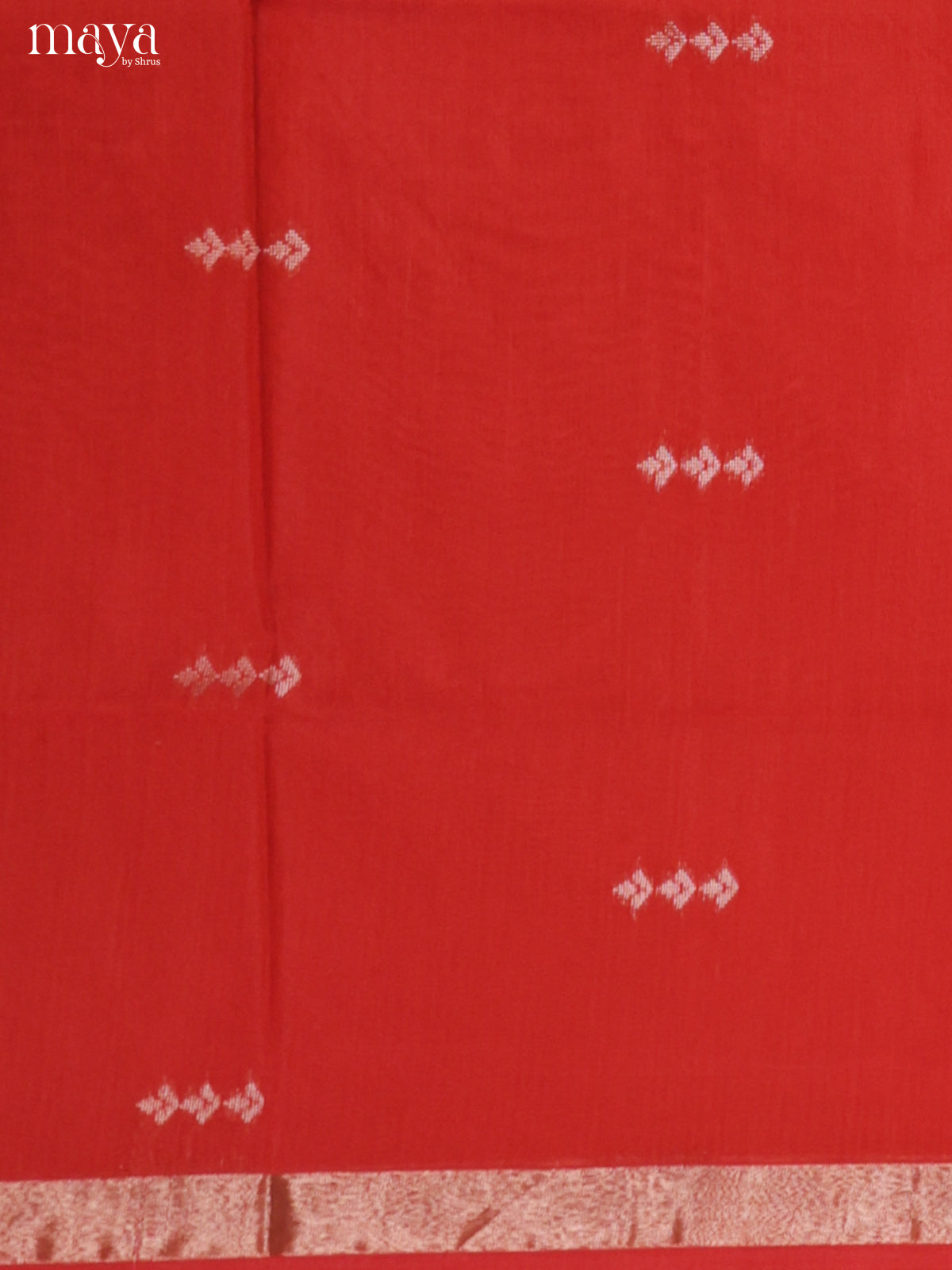 Red & Black-Semi silkcotton salwar unstitch
