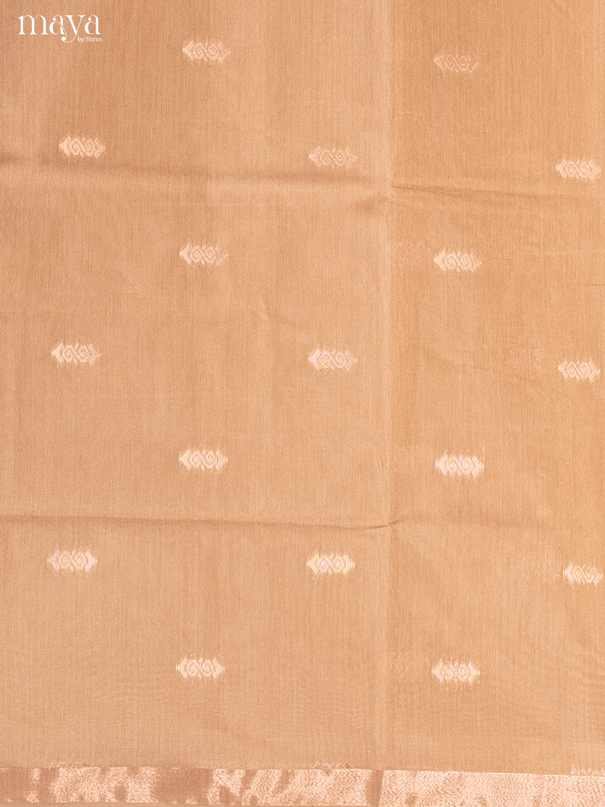 peach & Blue-Semi silkcotton salwar unstitch