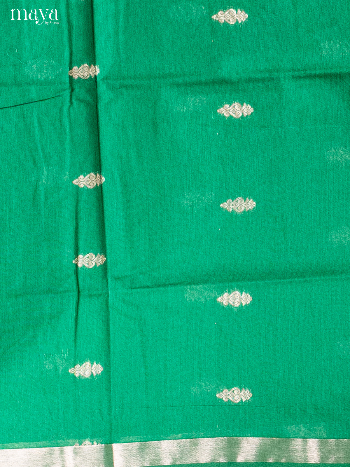 Green & Red -Semi silkcotton salwar unstitch