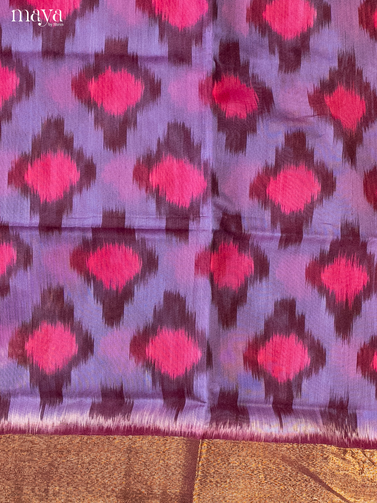 Purple & Maroon -Pochampally Salwar Unstitch