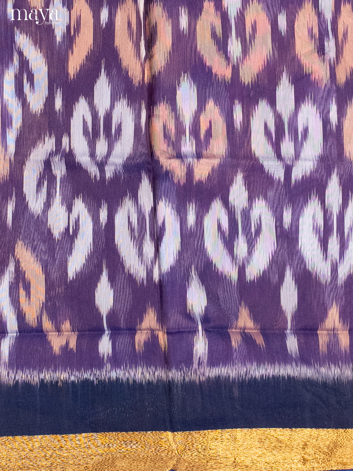 Blue & Purple-Pochampally Salwar Unstitch
