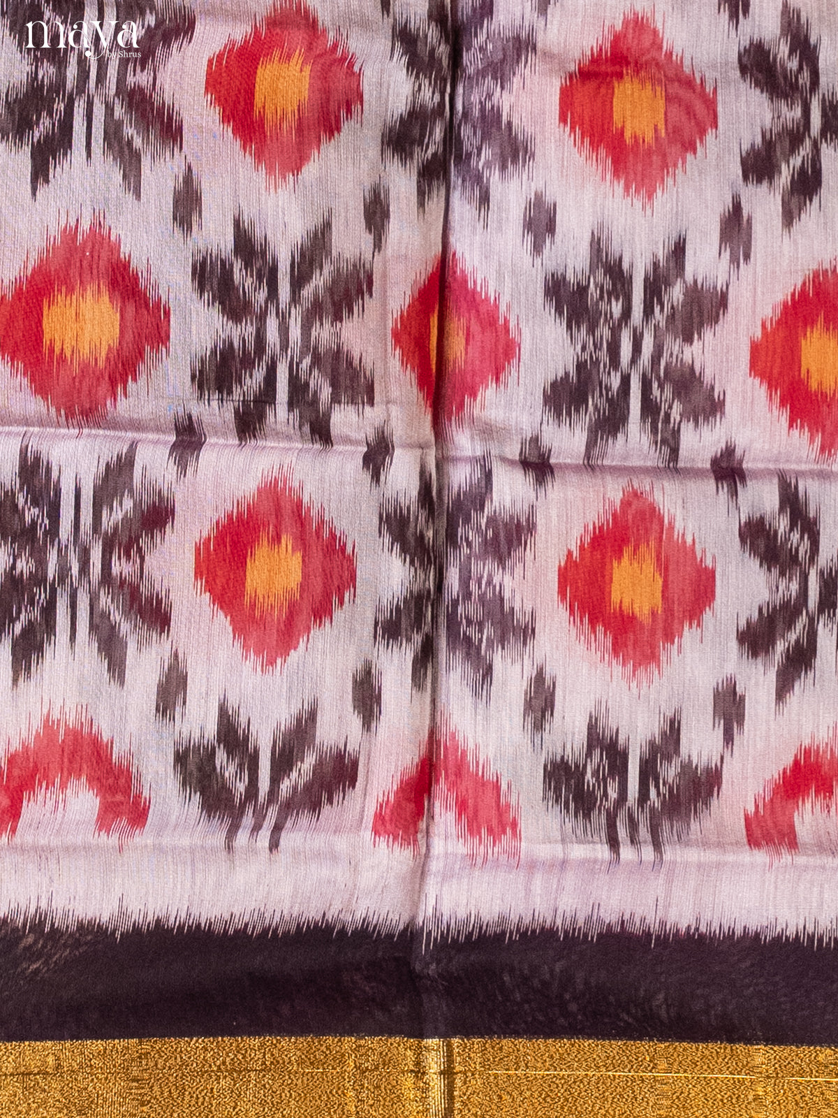 Grey & Violet-Pochampally Salwar Unstitch