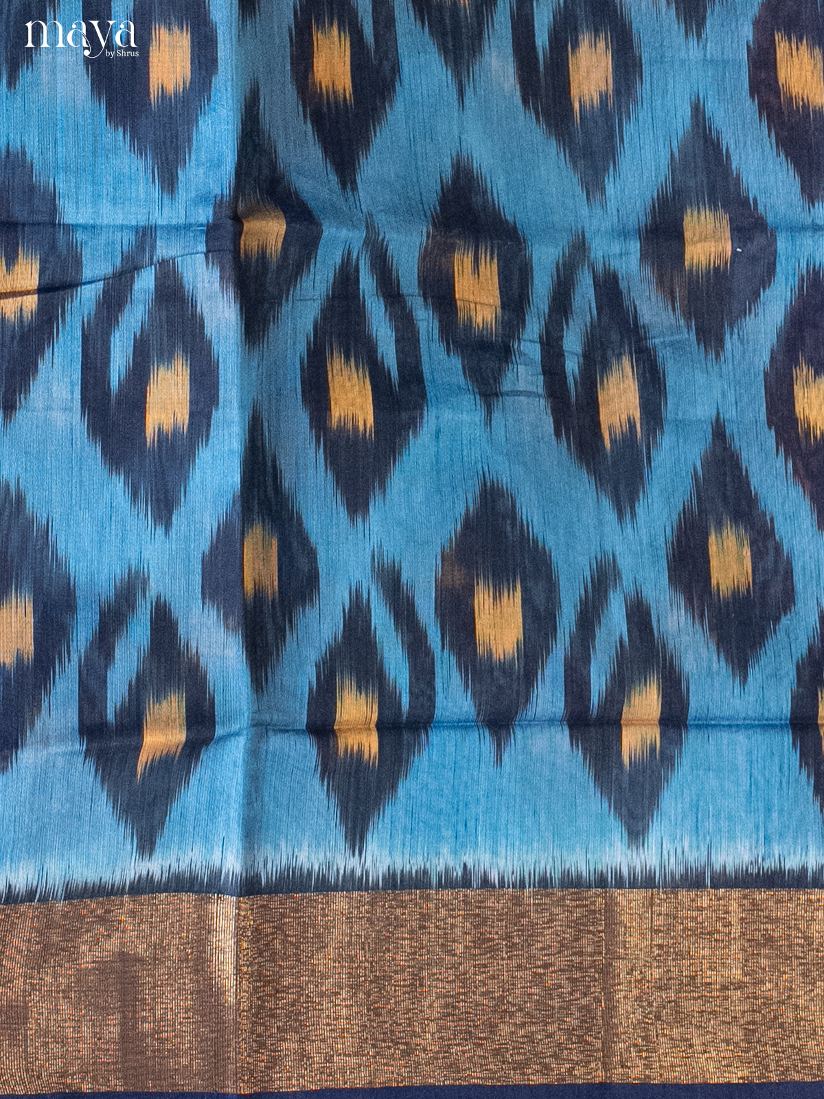 Blue & Purple-Pochampally Salwar Unstitch