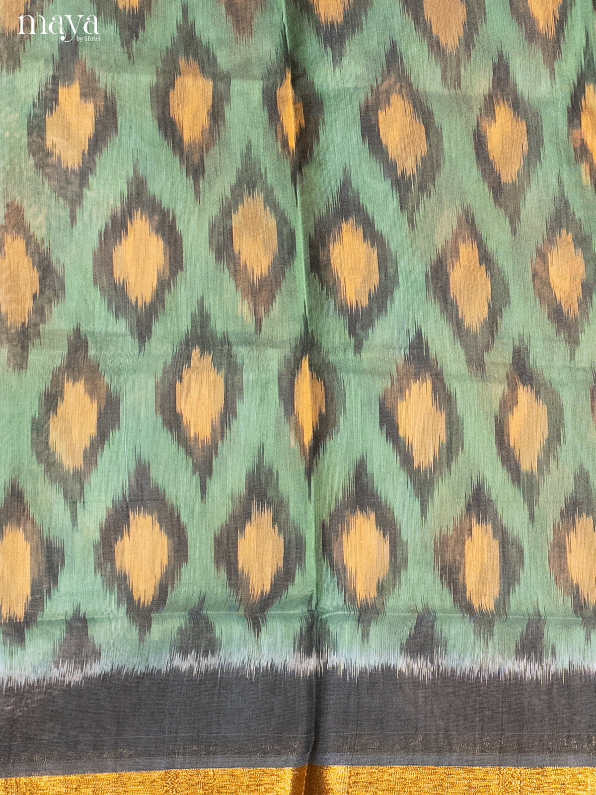 Sea Green & Grey-Pochampally Salwar Unstitch