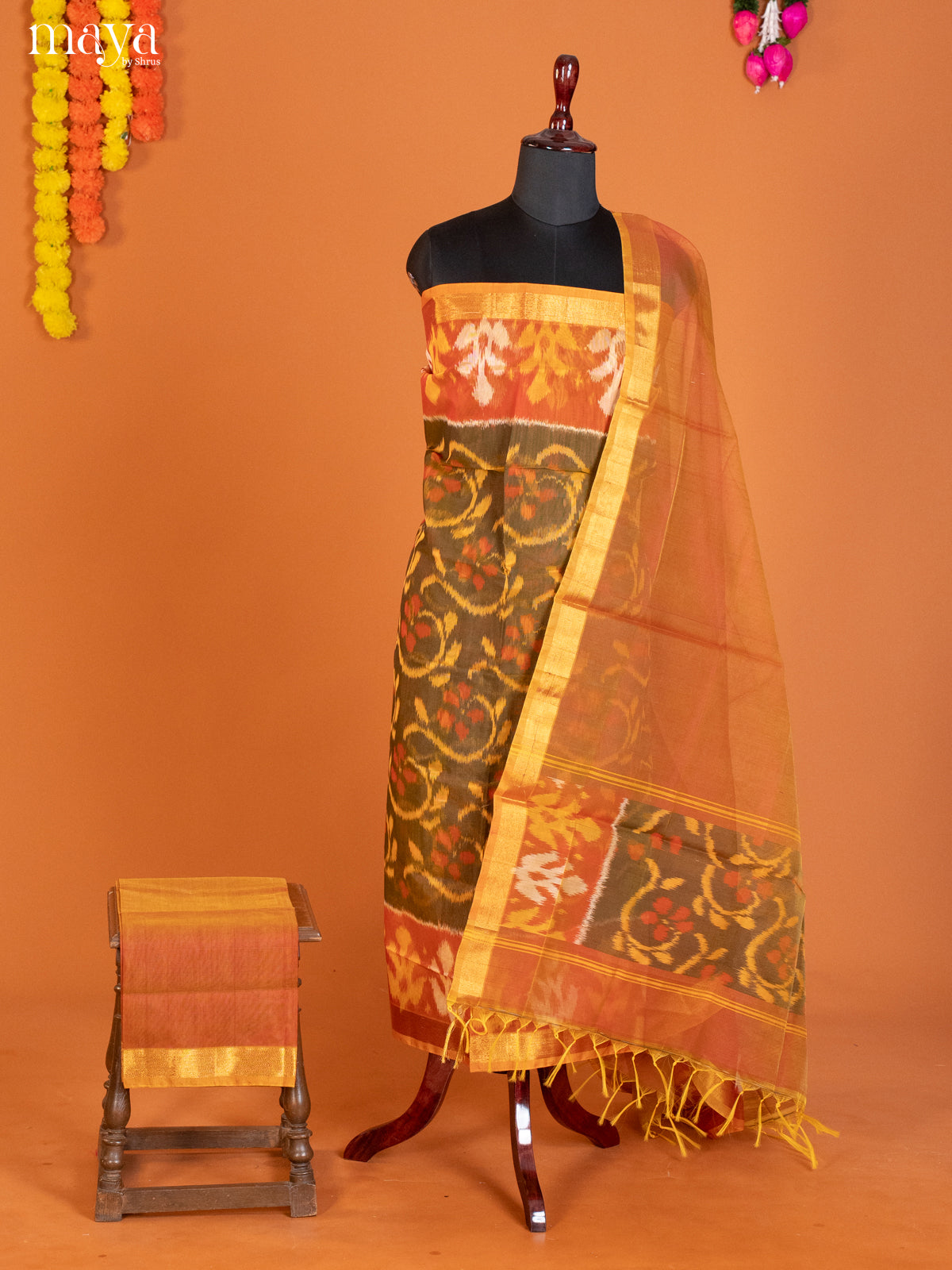 MDL20156-Pochampally Salwar Unstitch