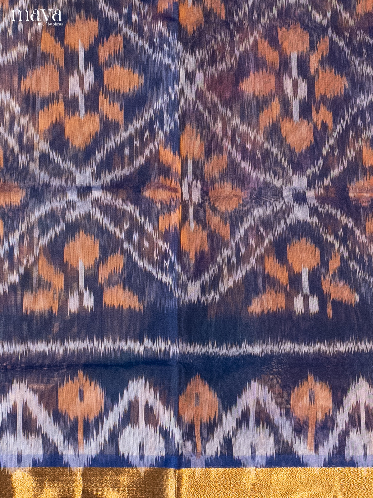 Blue & Purple-Pochampally Salwar Unstitch