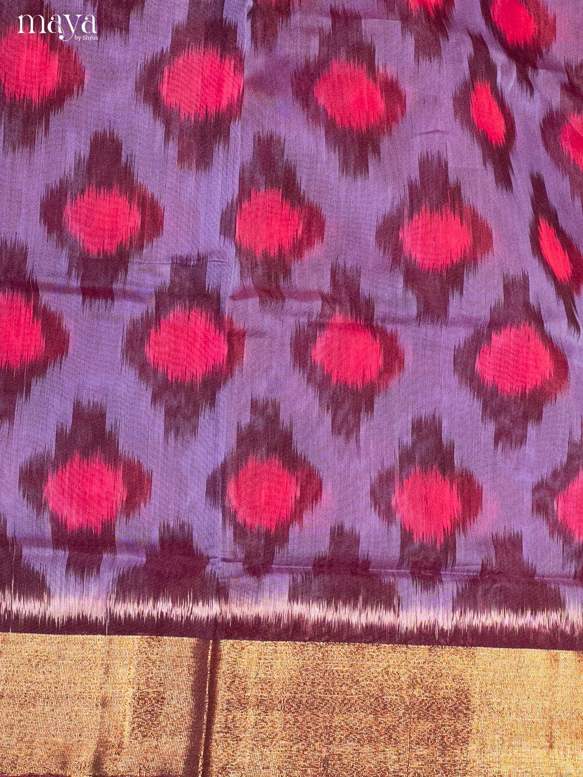 Purple & Pink -Pochampally Salwar Unstitch