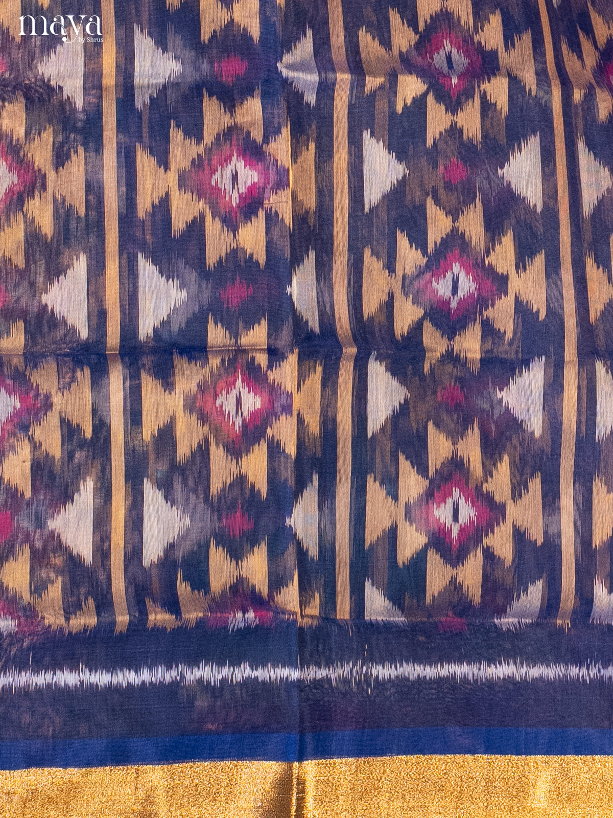 Blue-Pochampally Salwar Unstitch