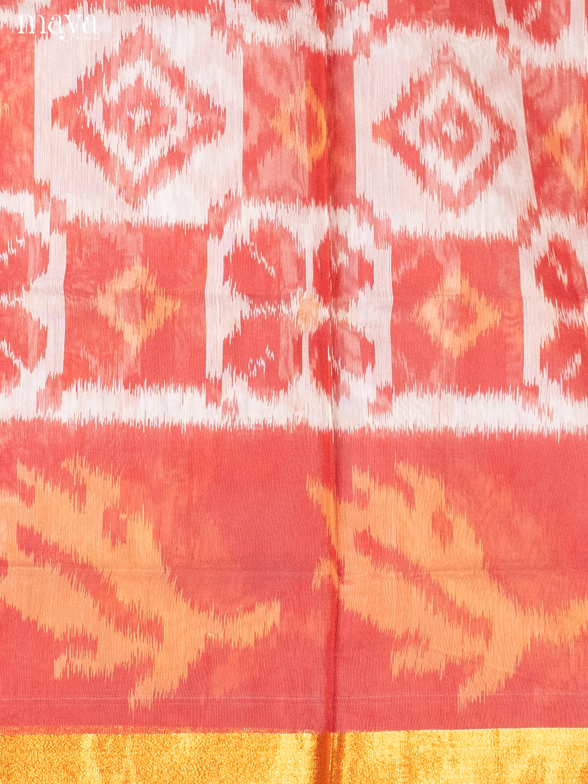 White & Grey-Pochampally Salwar Unstitch