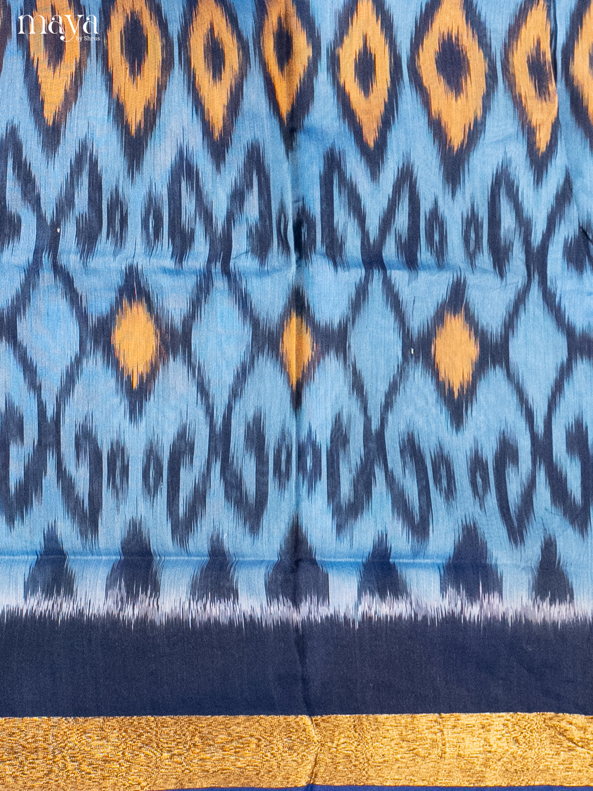 Blue -Pochampally Salwar Unstitch