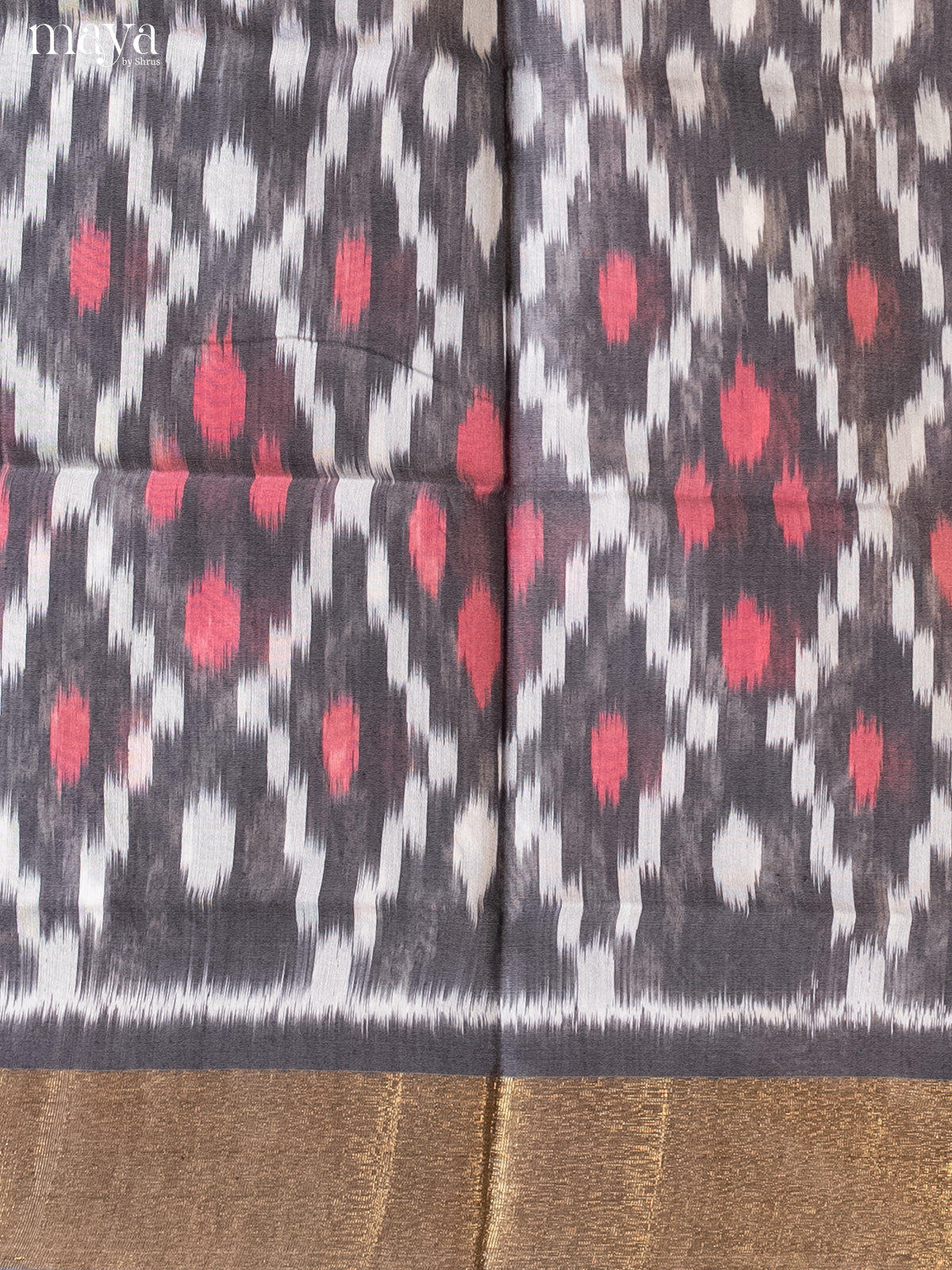 Grey & Blue -Pochampally Salwar Unstitch