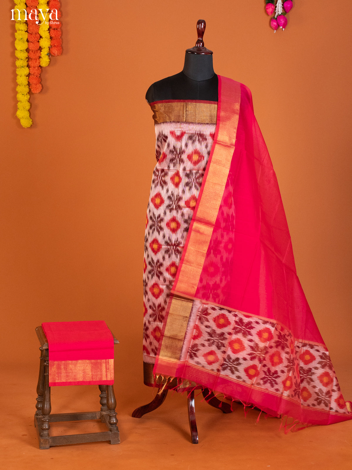 MDL20223-Pochampally Salwar Unstitch