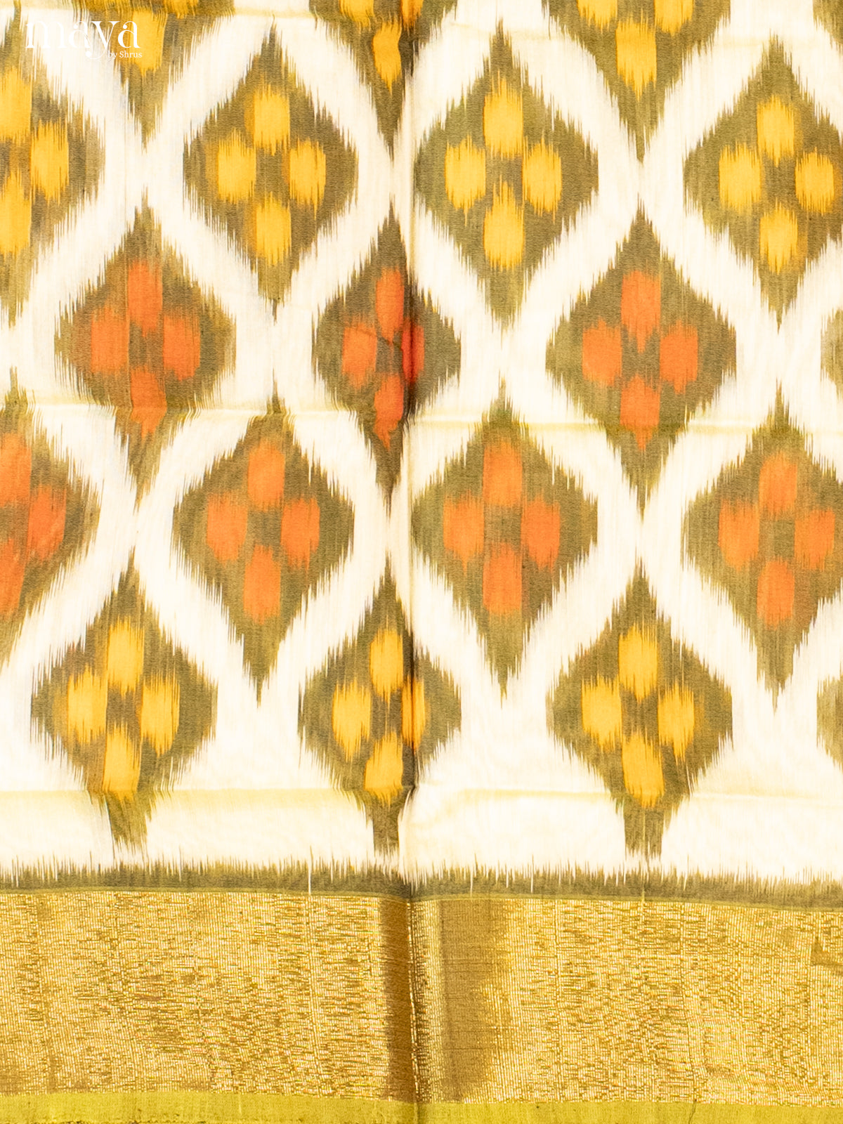 Cream -Pochampally Salwar Unstitch