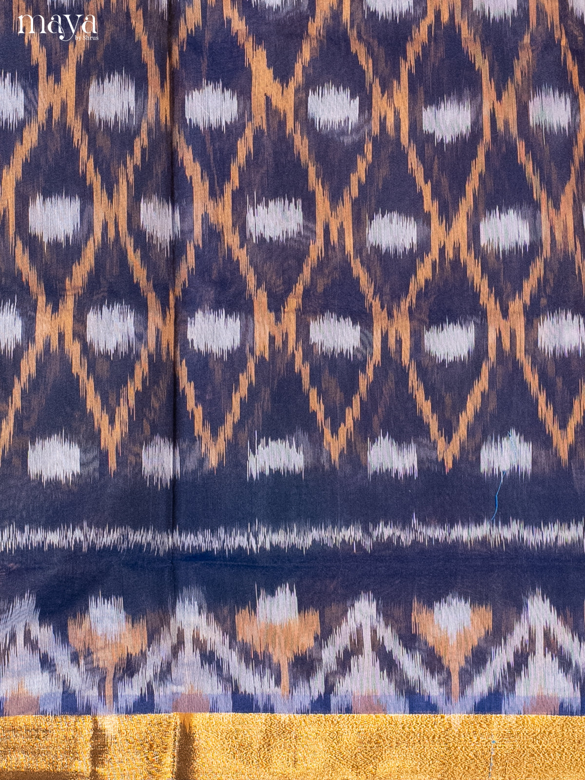 Dark Blue & Blue-Pochampally Salwar Unstitch