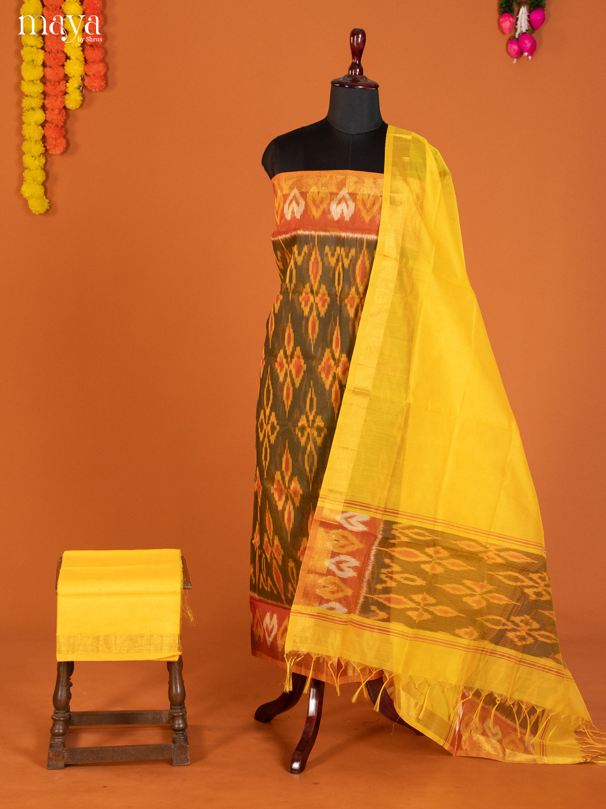 MDL20247-Pochampally Salwar Unstitch