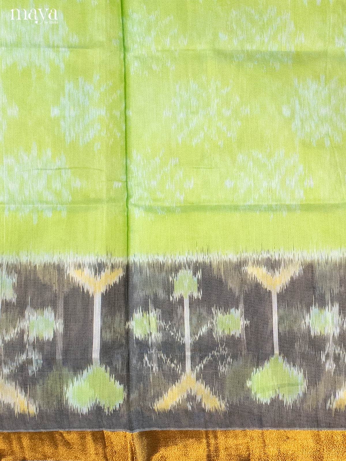 Light Green & Peach -Pochampally Salwar Unstitch