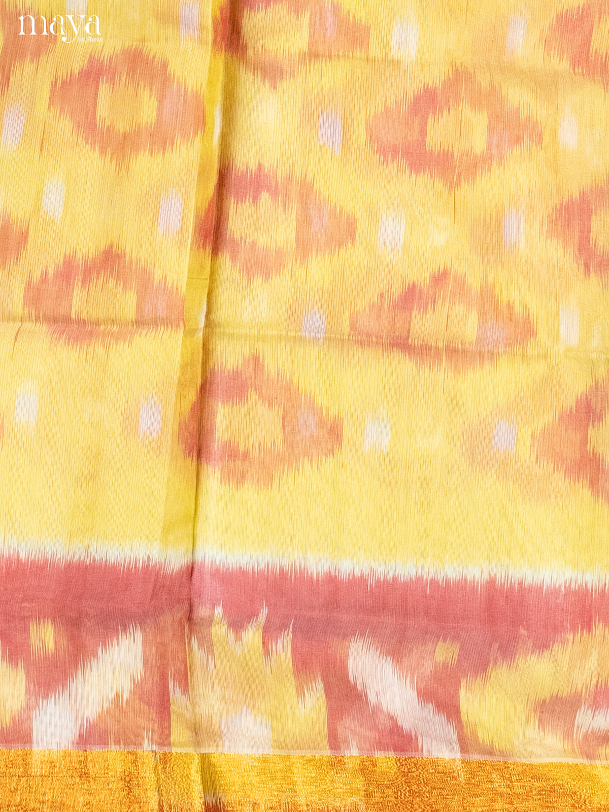 Yellow & Blue -Pochampally Salwar Unstitch