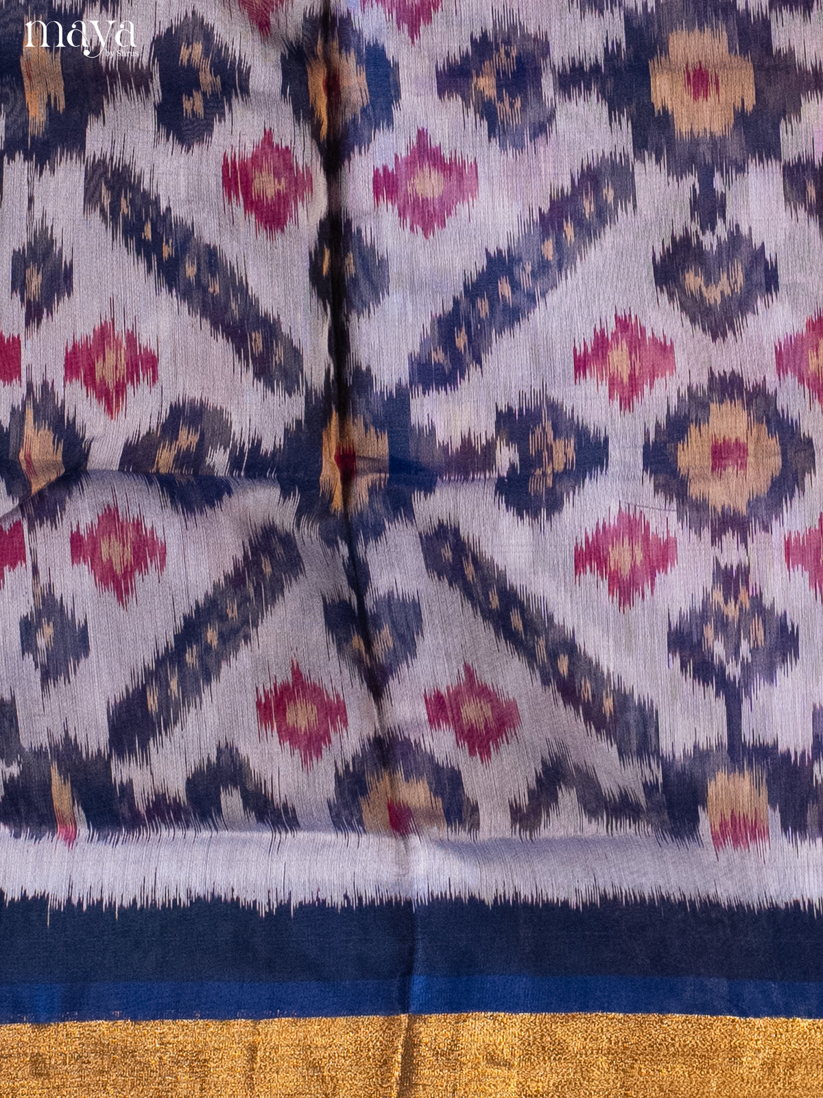 Light blue & Blue-Pochampally Salwar Unstitch