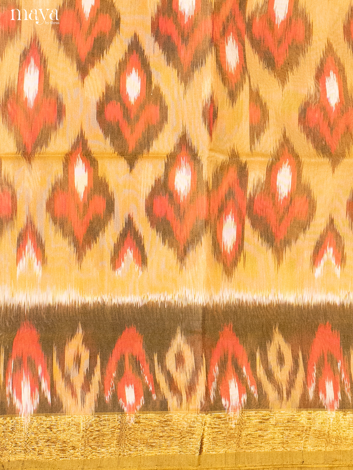 Mustard & Yellow -Pochampally Salwar Unstitch