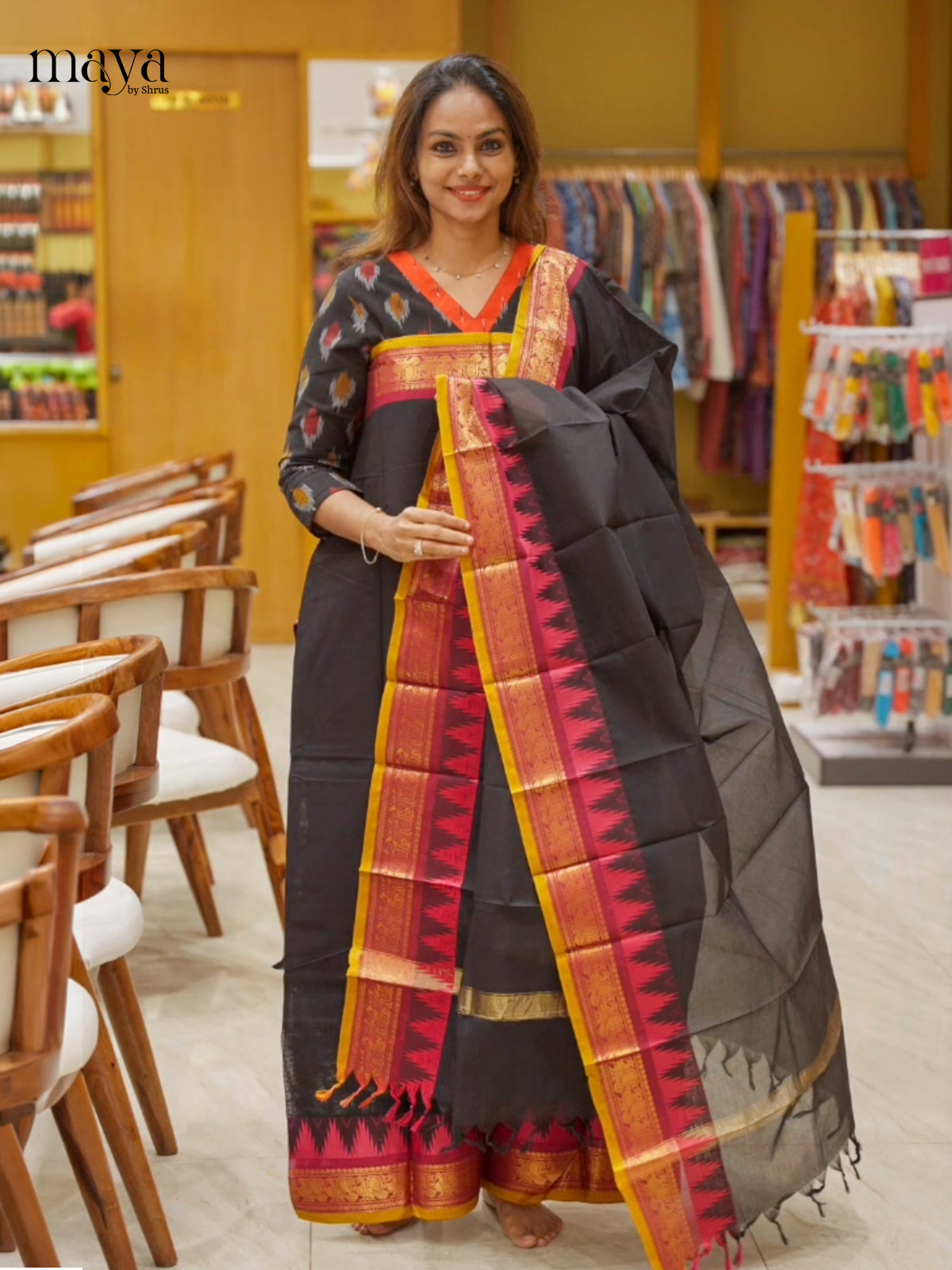 MDK20027-Semi silkcotton salwar unstitch