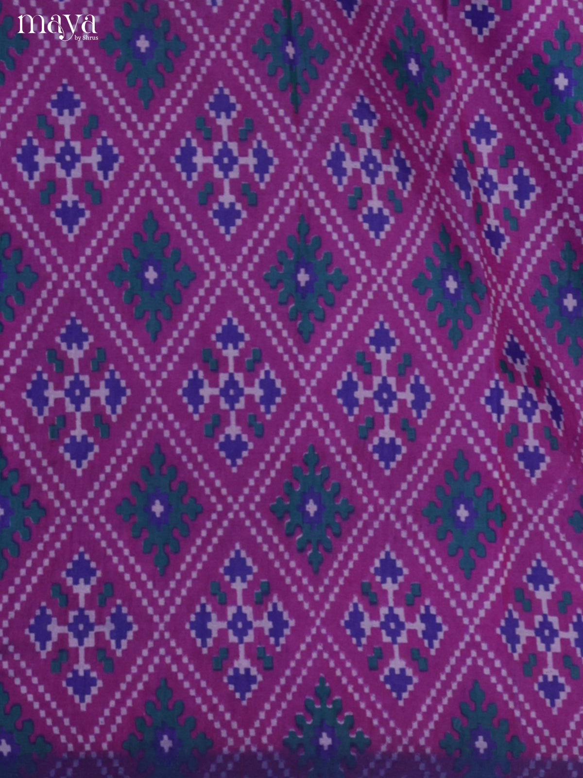Purple & Blue Semi patola salwar unstitch with floral pattern MEA09015