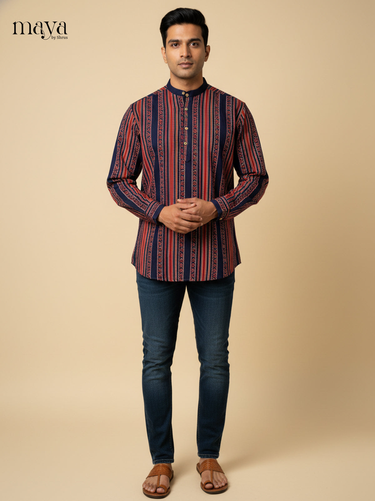 MEA17016-Readymade Mens Kurta