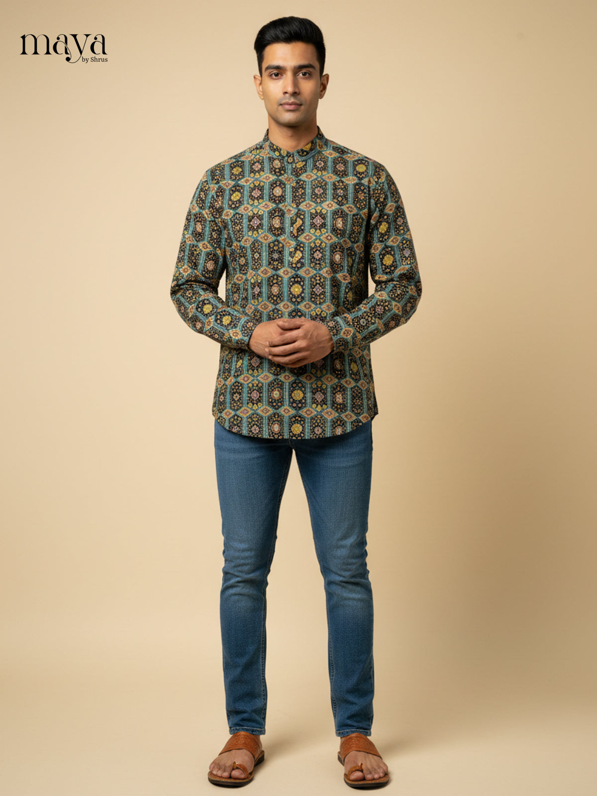 MEA17018-Readymade Mens Kurta