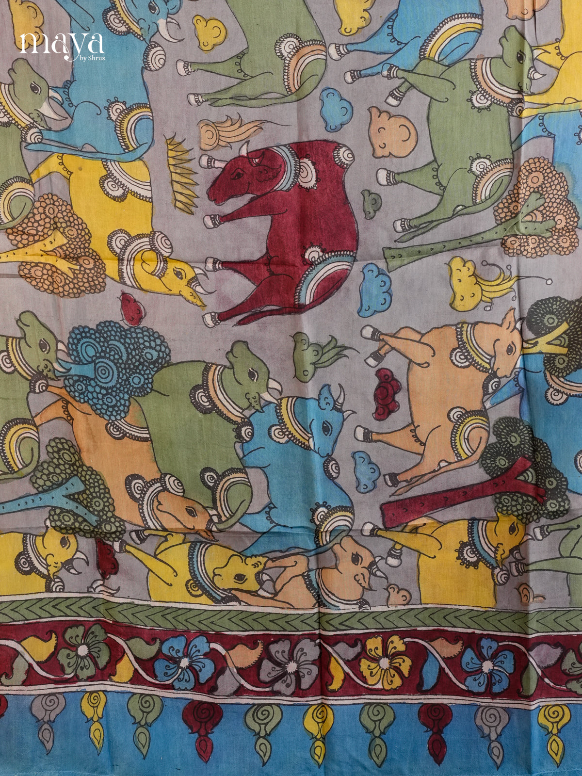 MEA24038-Penkalamkari Dupatta