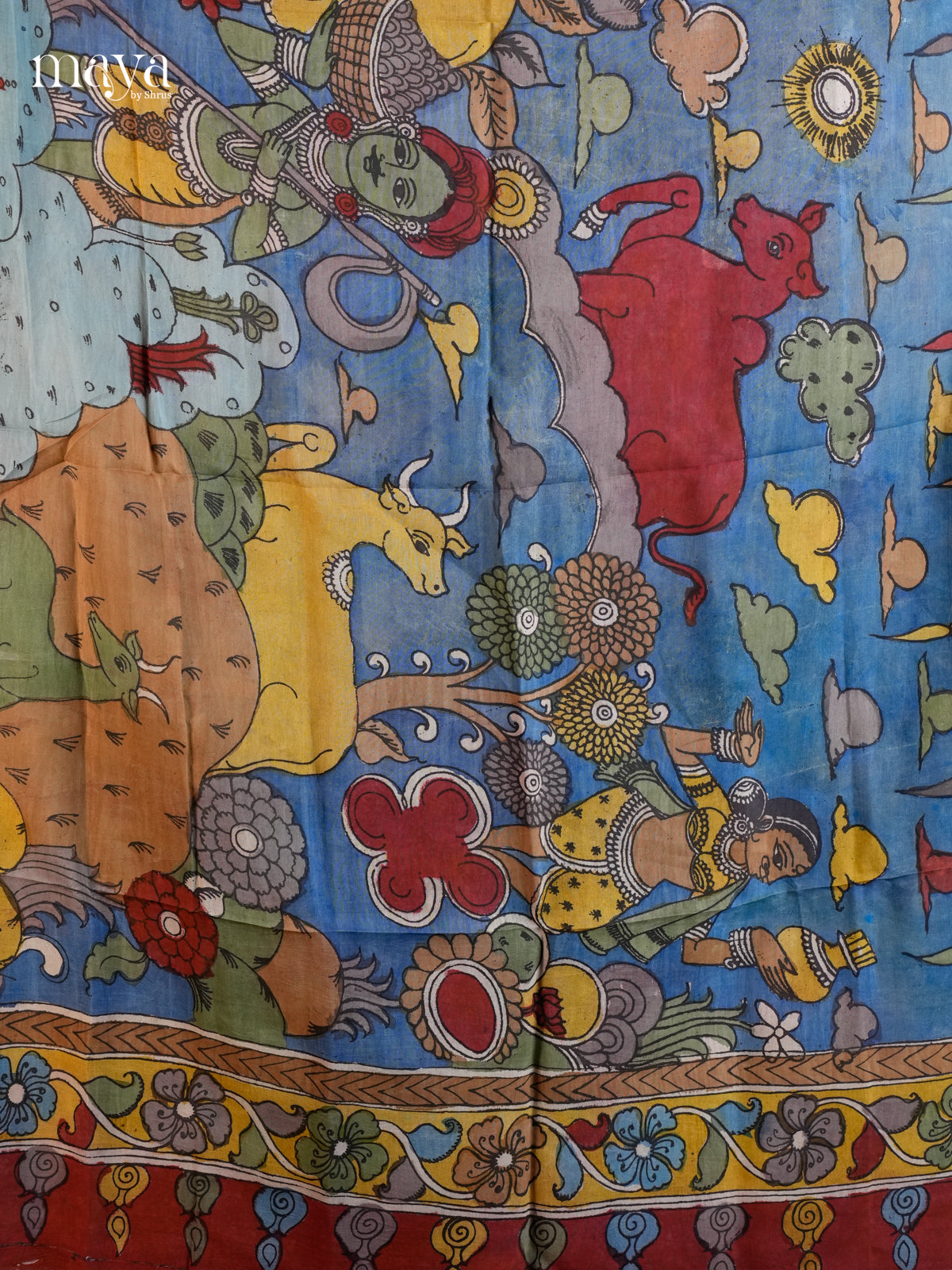 MEA24080-Penkalamkari Dupatta