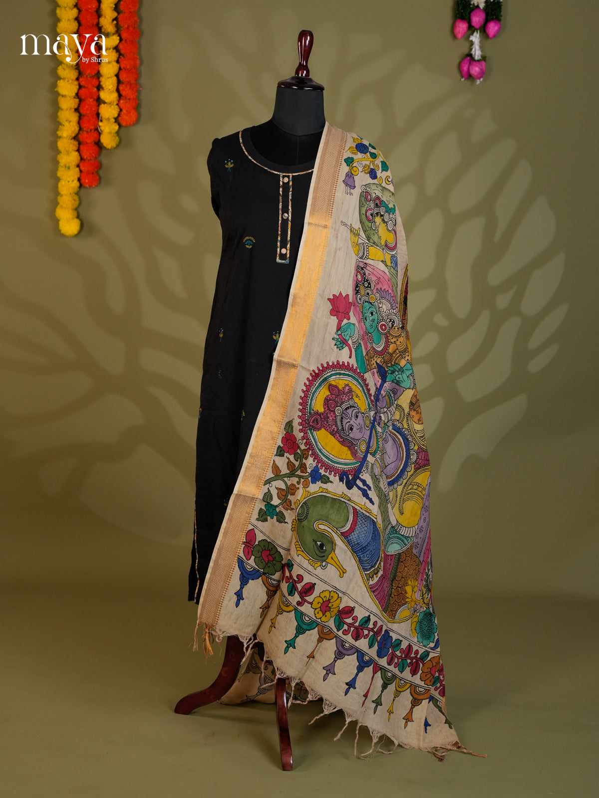 MEA24118-Penkalamkari Dupatta