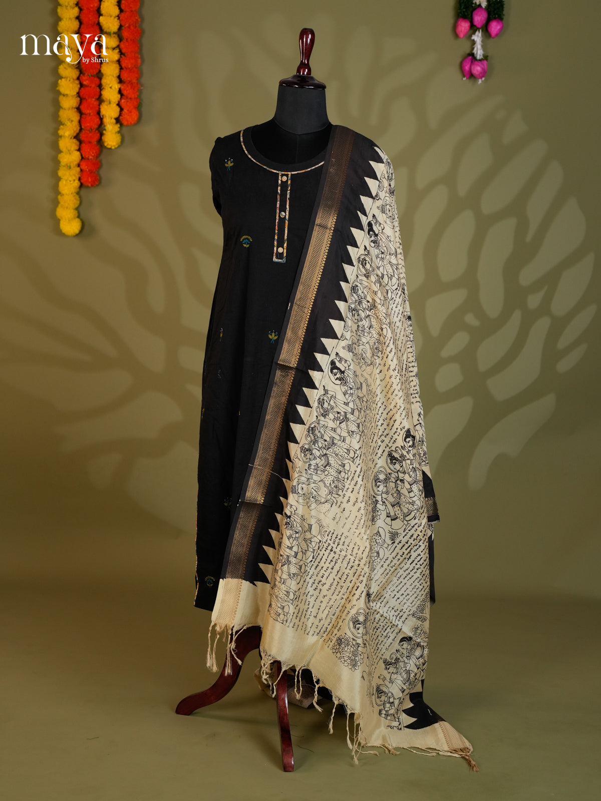 MEA24127-Penkalamkari Dupatta